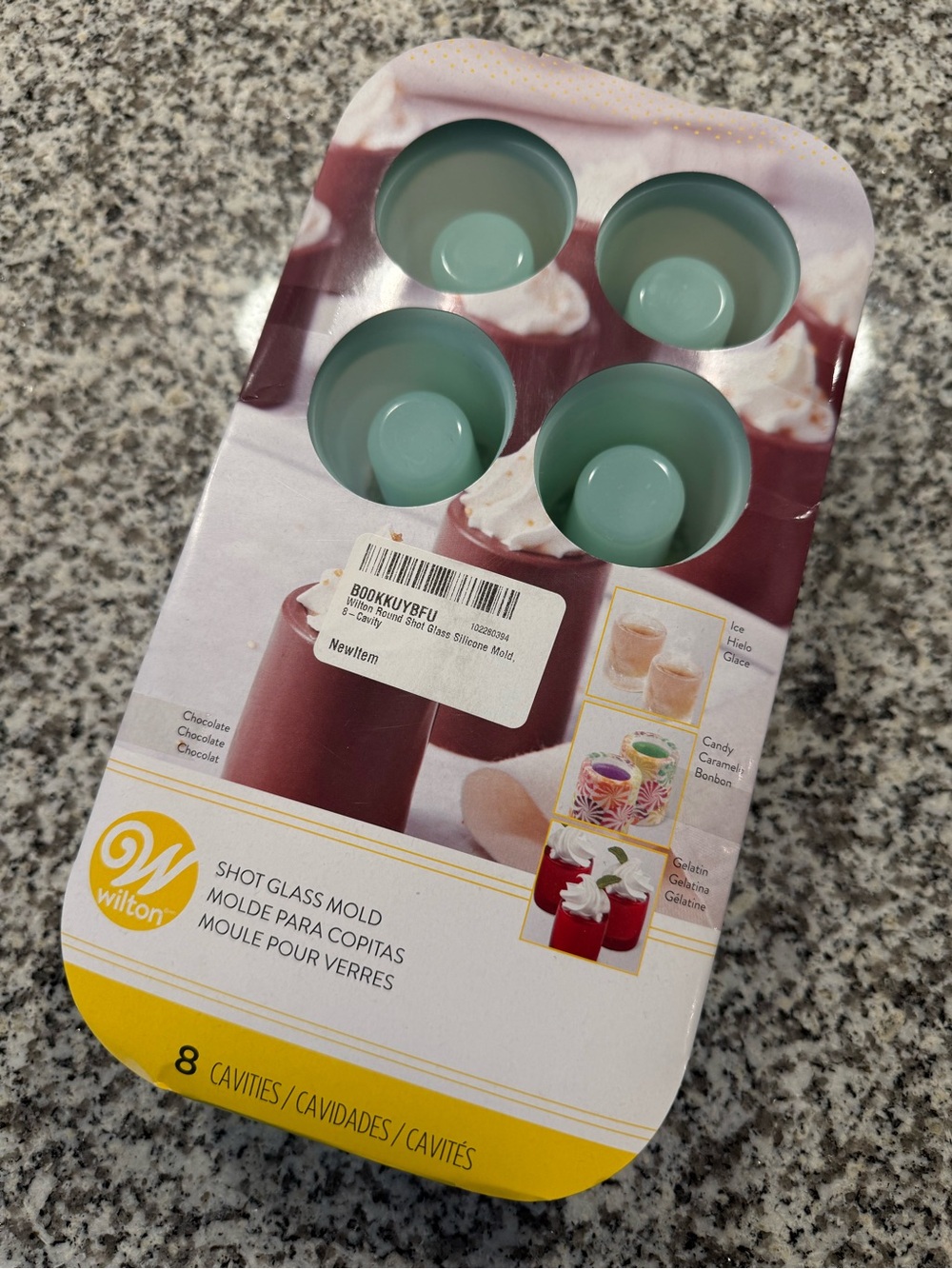 NWT Wilton Round Shot Glass Silicone Mold, 8-Cavity
